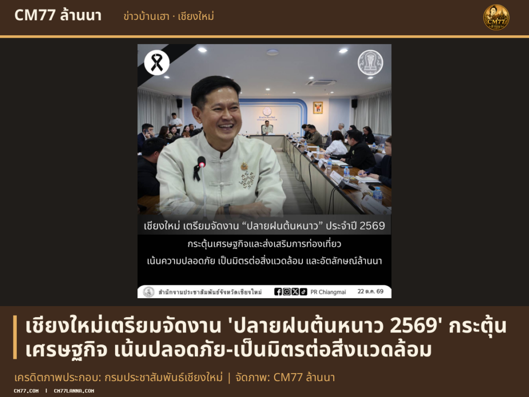 เครดิตภาพประกอบ: กรมประชาสัมพันธ์เชียงใหม่ | จัดภาพ: CM77 ล้านนา